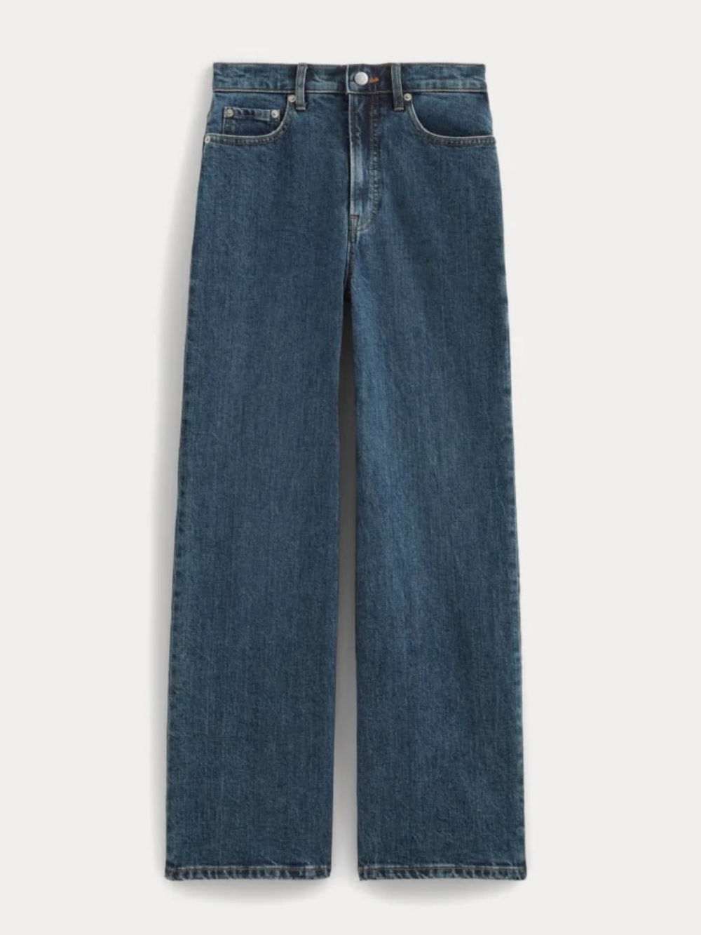Everlane Way High Sailor Jean Deep Blue Size 26 Wide Leg NWT